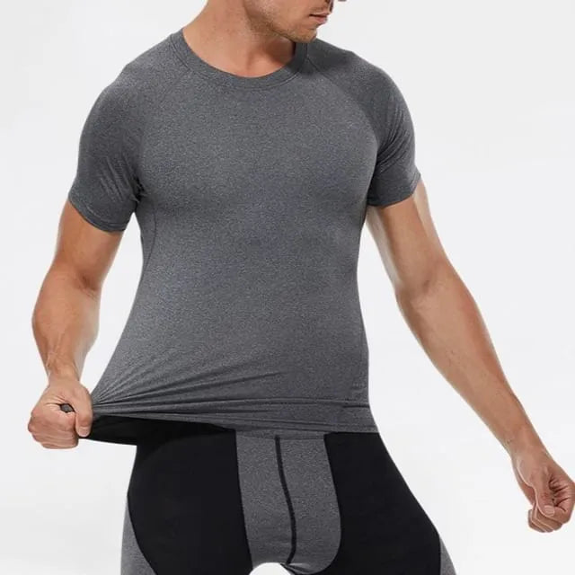 Short-Sleeve Crewneck Plain Sports Top