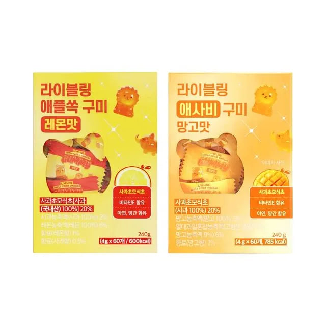 LIVELING Apple Cider Vinegar Gummy - 2 Types