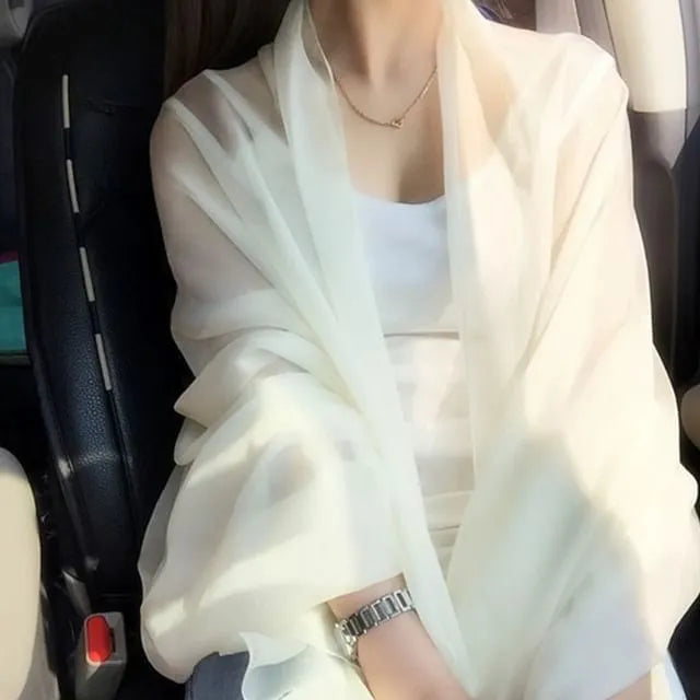 Plain Sheer Scarf