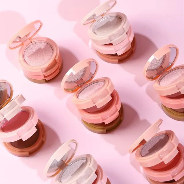 3 In 1 Highlight Blush Contour Palette - 3 Types