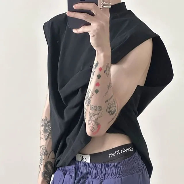Mock Neck Plain Tank Top