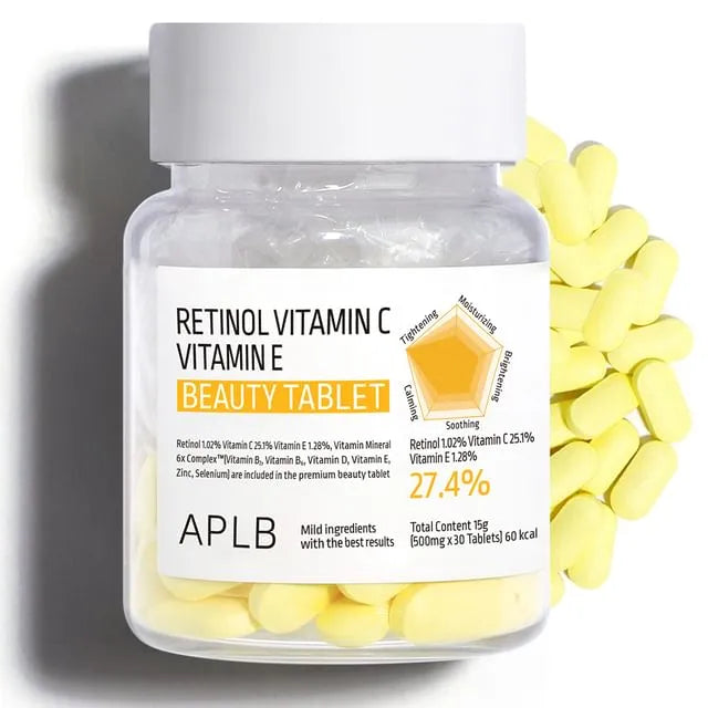 Retinol Vitamin C Vitamin E Beauty Tablet