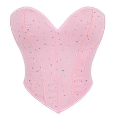 Plain Rhinestone Corset Top