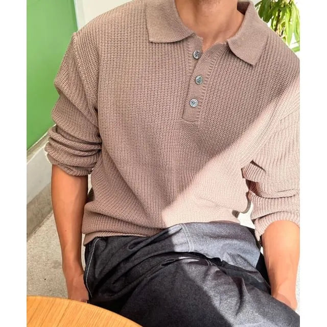 Plain Polo Sweater