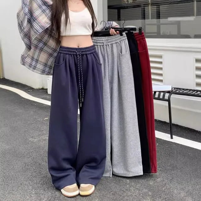 Drawstring Waist Baggy Sweatpants