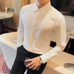 Long-Sleeve Plain Shirt