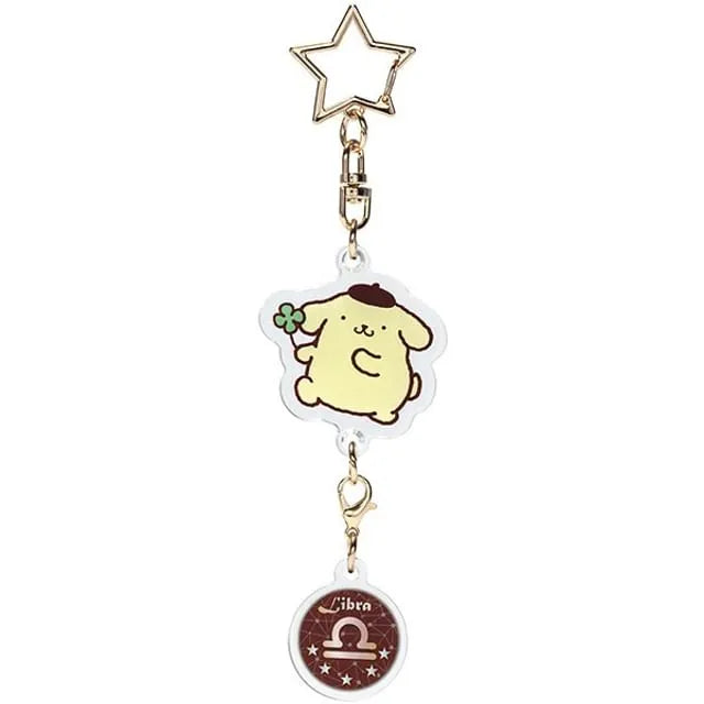 Sanrio Pompompurin Acrylic Zodiac Sign Bag Charm (Libra)