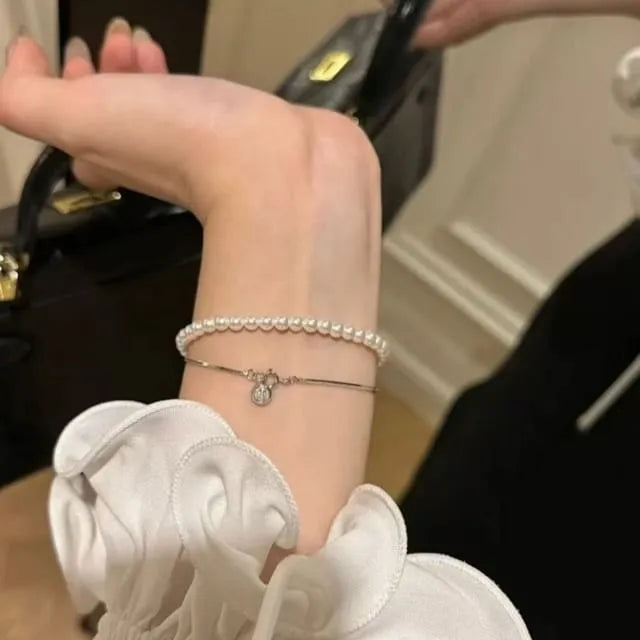 Faux Pearl / Rhinestone Bracelet