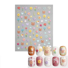 Embossed Nail Stickers C