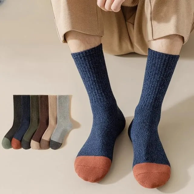 Two Tone Ribbed Socks