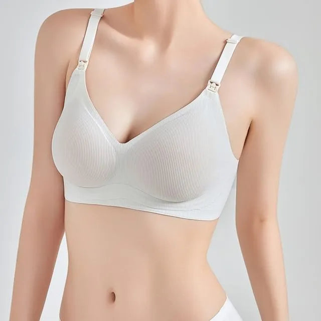 Maternity V-Neck Plain Bra