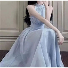 Sleeveless Plain Midi A-Line Dress