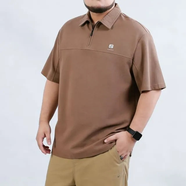 Short-Sleeve Plain Polo Top