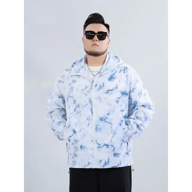 Tie Dye Hooded Zip-Up Jacket