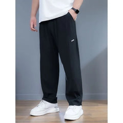 High Waist Plain Loose Fit Pants