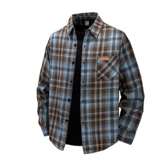 Long-Sleeve Plaid Button-Up Shirt