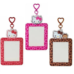 Hello Kitty / Charmmy Kitty Leopard Pattern PVC Photo Card Holder Bag Charm