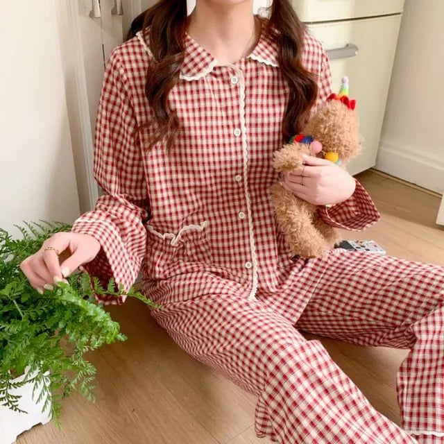Plaid Pajama Set