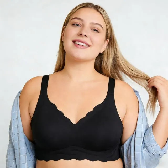 [90B - 110E] Plus Size Plain Seamless Wireless Bra