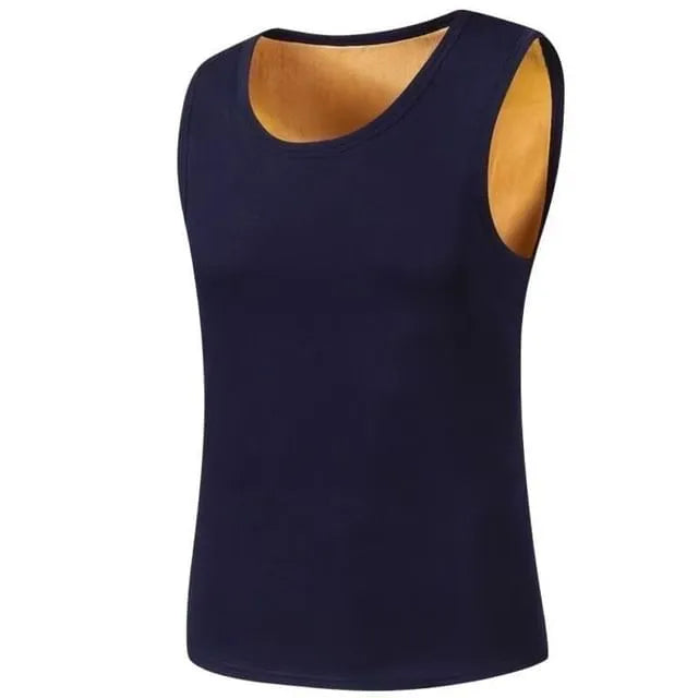 U-Neck Fleece Lined Plain Tank Top
