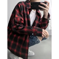 Long-Sleeve Plaid Shirt