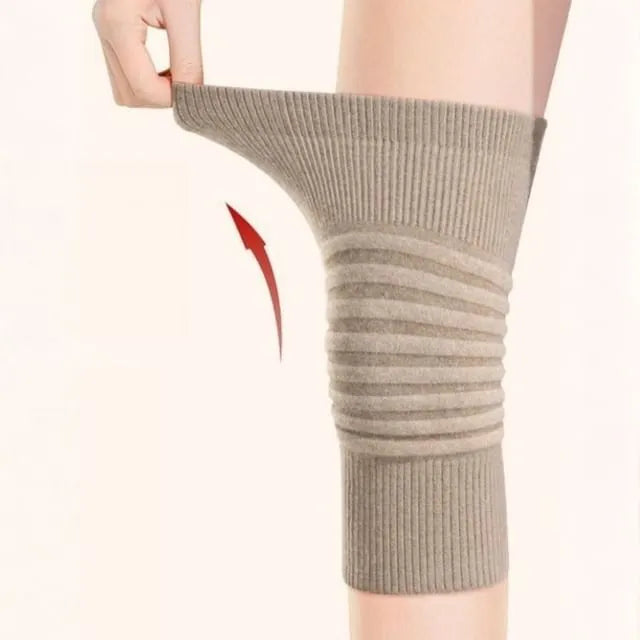 Plain Ribbed Knit Knee Warmers