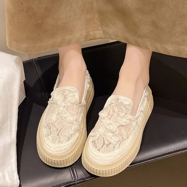 Platform Lace Slip-Ons