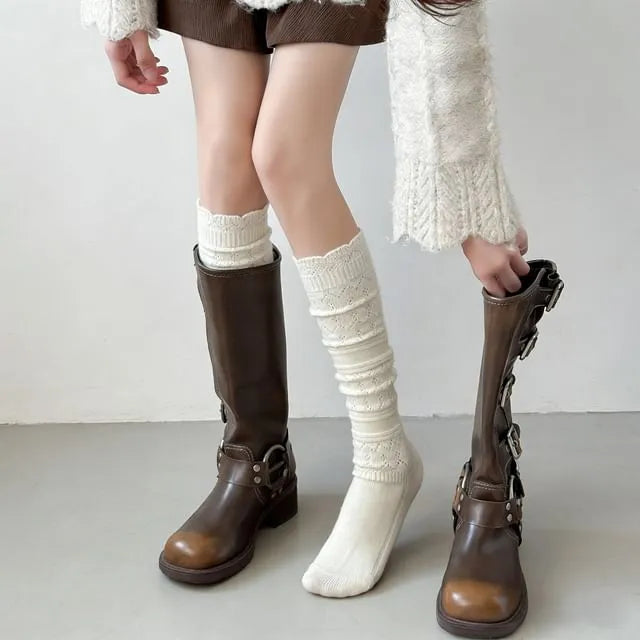 Pointelle Tall Socks
