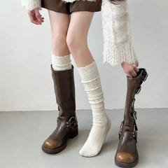 Pointelle Tall Socks