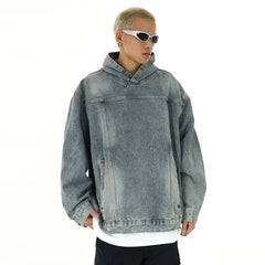 Washed Denim Hoodie