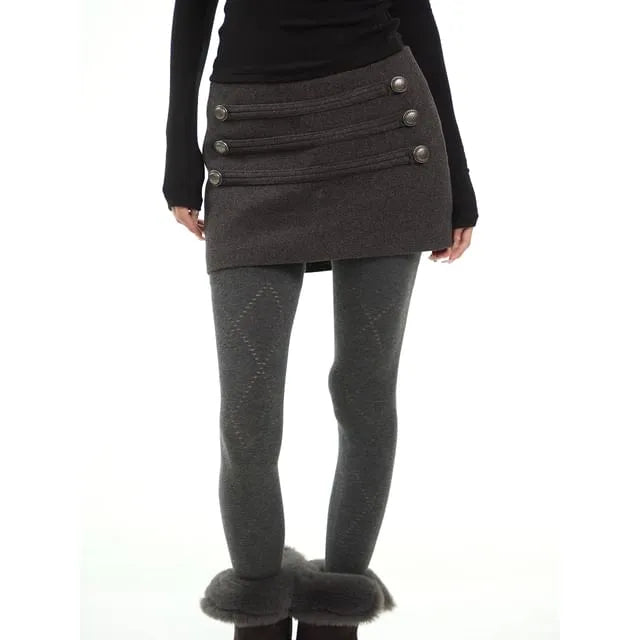 Low Waist Plain Mini Pencil Skirt
