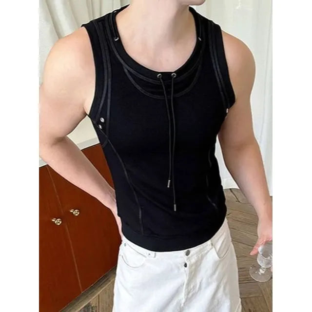 Crewneck Plain Muscle Tank Top