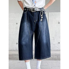 Mid Waist Barrel Leg Jorts