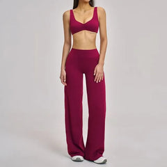 Set: Plain Sport Bra + Yoga Pants