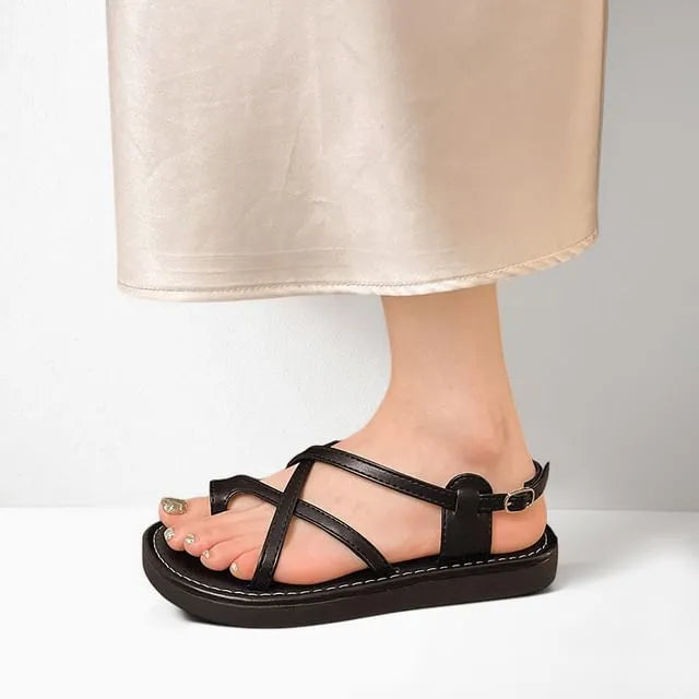 Toe Loop Flat Sandals