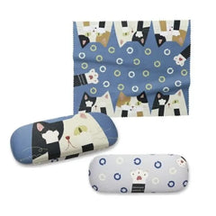 Cat Print Eyeglasses Case with Cleaning Cloth