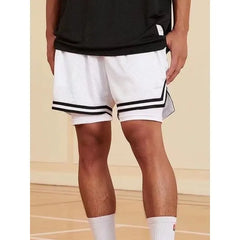 Drawstring Waist Striped Trim Sweatshorts