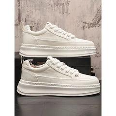 Faux Leather Platform Sneakers