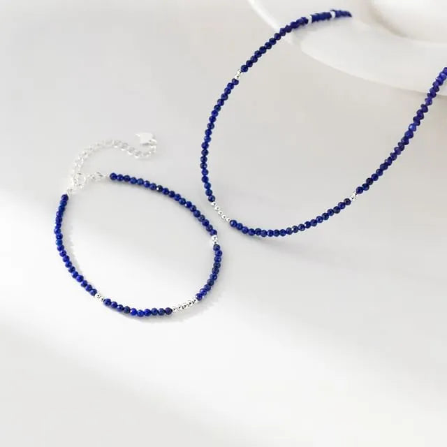 925 Sterling Silver Faux Gemstone Choker / Bracelet