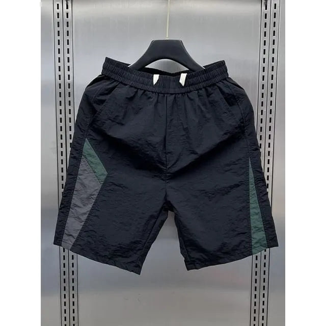 Drawstring Waist Color Block Shorts