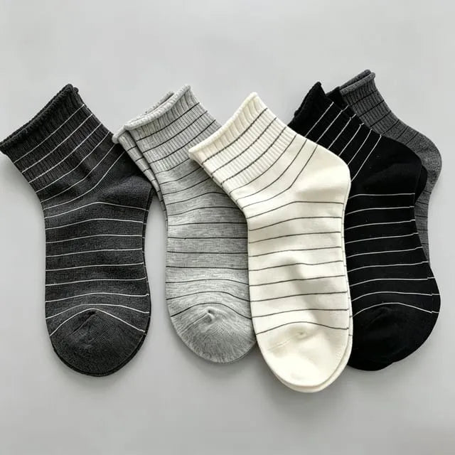 Set of 3: Striped Crew Socks