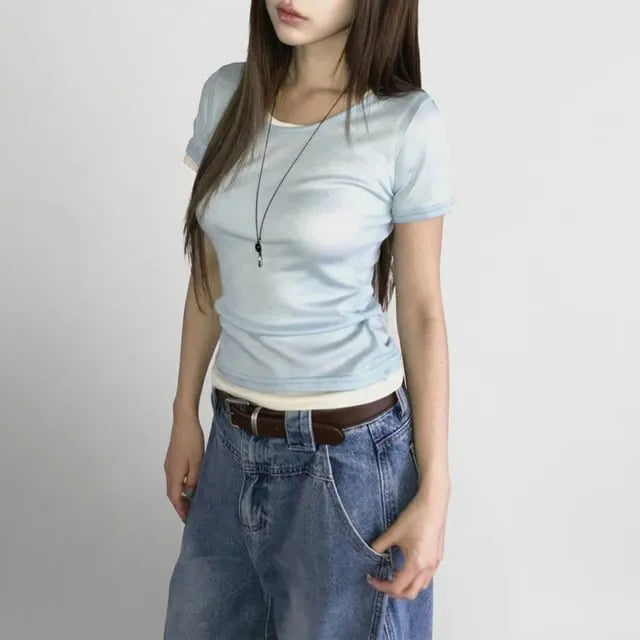 Short-Sleeve Plain T-Shirt
