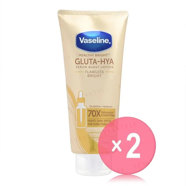 Healthy Bright Gluta-Hya Serum Burst Lotion Flawless Bright Large 2pcs Bundle Set