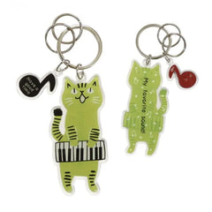 Cat & Music Acrylic Bag Charm