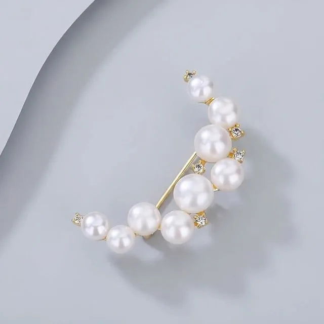 Beaded CZ Brooch