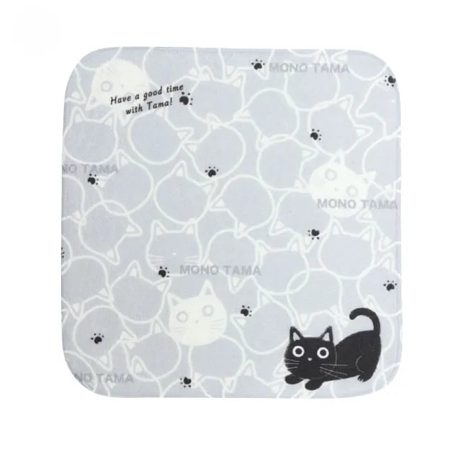 Cat Mono Tama Towel Handkerchief Face