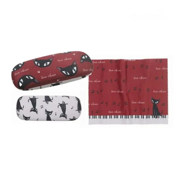 Cat Tun-chan Eyeglasses Case with Lens Cloth