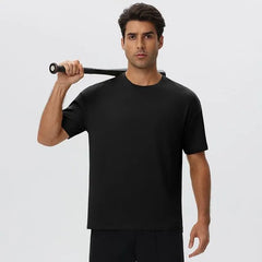 Short-Sleeve Crew Neck Plain Sports T-Shirt
