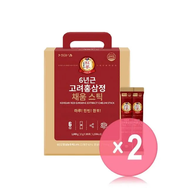 Korean Red Ginseng Extract Cheum Stick 2pcs Bundle Set