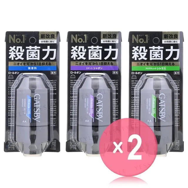 Gatsby Premium Type Deodorant Roll On 2pcs Bundle Set